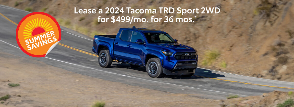 Lease a 2024 Tacoma TRD Sport for $499 per month for 36 months